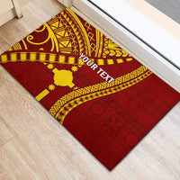 Personalised Fiji Rotuma Rubber Doormat Fijian Tapa Pattern - Wonder Print Shop
