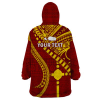 Personalised Fiji Rotuma Wearable Blanket Hoodie Fijian Tapa Pattern - Wonder Print Shop