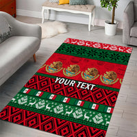 Personalised Mexico Christmas Area Rug Feliz Navidad Mexican Pattern - Wonder Print Shop