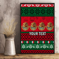 Personalised Mexico Christmas Canvas Wall Art Feliz Navidad Mexican Pattern - Wonder Print Shop