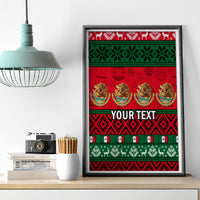 Personalised Mexico Christmas Canvas Wall Art Feliz Navidad Mexican Pattern - Wonder Print Shop