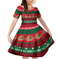 Personalised Mexico Christmas Family Matching Mermaid Dress and Hawaiian Shirt Feliz Navidad Mexican Pattern - Wonder Print Shop