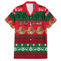 Personalised Mexico Christmas Family Matching Short Sleeve Bodycon Dress and Hawaiian Shirt Feliz Navidad Mexican Pattern - Wonder Print Shop