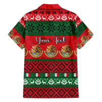 Personalised Mexico Christmas Family Matching Short Sleeve Bodycon Dress and Hawaiian Shirt Feliz Navidad Mexican Pattern - Wonder Print Shop