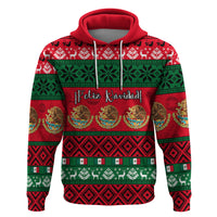 Personalised Mexico Christmas Hoodie Feliz Navidad Mexican Pattern - Wonder Print Shop