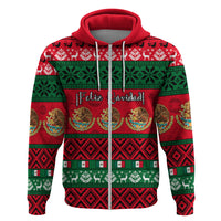 Personalised Mexico Christmas Hoodie Feliz Navidad Mexican Pattern - Wonder Print Shop