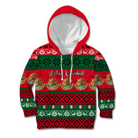 Personalised Mexico Christmas Kid Hoodie Feliz Navidad Mexican Pattern - Wonder Print Shop
