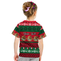 Personalised Mexico Christmas Kid T Shirt Feliz Navidad Mexican Pattern - Wonder Print Shop