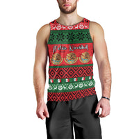 Personalised Mexico Christmas Men Tank Top Feliz Navidad Mexican Pattern - Wonder Print Shop