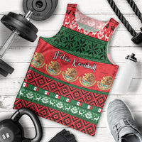 Personalised Mexico Christmas Men Tank Top Feliz Navidad Mexican Pattern - Wonder Print Shop