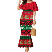 Personalised Mexico Christmas Mermaid Dress Feliz Navidad Mexican Pattern - Wonder Print Shop