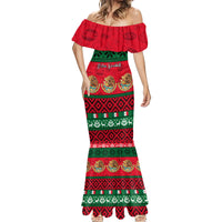 Personalised Mexico Christmas Mermaid Dress Feliz Navidad Mexican Pattern - Wonder Print Shop