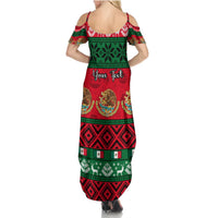 Personalised Mexico Christmas Summer Maxi Dress Feliz Navidad Mexican Pattern - Wonder Print Shop