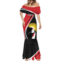 Uganda Rugby Custom Mermaid Dress Go Cranes - African Pattern - Wonder Print Shop