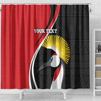 Uganda Rugby Custom Shower Curtain Go Cranes - African Pattern