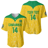 Custom Brasil Volleyball Baseball Jersey Vai Canarinhos!