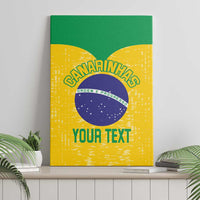 Custom Brasil Volleyball Canvas Wall Art Vai Canarinhos!