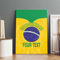Custom Brasil Volleyball Canvas Wall Art Vai Canarinhos!