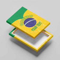 Custom Brasil Volleyball Canvas Wall Art Vai Canarinhos!