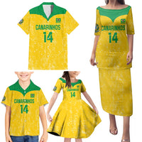 Custom Brasil Volleyball Family Matching Puletasi and Hawaiian Shirt Vai Canarinhos!