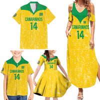 Custom Brasil Volleyball Family Matching Summer Maxi Dress and Hawaiian Shirt Vai Canarinhos!