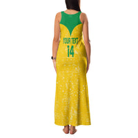 Custom Brasil Volleyball Family Matching Tank Maxi Dress and Hawaiian Shirt Vai Canarinhos!