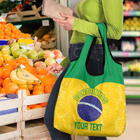 Custom Brasil Volleyball Grocery Bag Vai Canarinhos!