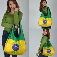 Custom Brasil Volleyball Grocery Bag Vai Canarinhos!