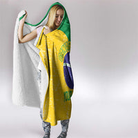 Custom Brasil Volleyball Hooded Blanket Vai Canarinhos!
