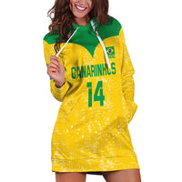 Custom Brasil Volleyball Hoodie Dress Vai Canarinhos!