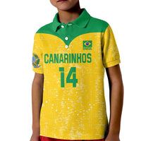 Custom Brasil Volleyball Kid Polo Shirt Vai Canarinhos!