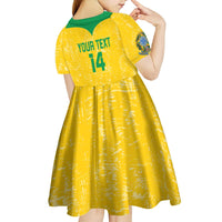 Custom Brasil Volleyball Kid Short Sleeve Dress Vai Canarinhos!