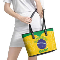 Custom Brasil Volleyball Leather Tote Bag Vai Canarinhos!