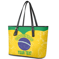 Custom Brasil Volleyball Leather Tote Bag Vai Canarinhos!