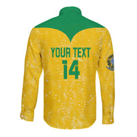 Custom Brasil Volleyball Long Sleeve Button Shirt Vai Canarinhos!