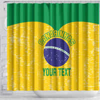 Custom Brasil Volleyball Shower Curtain Vai Canarinhos! - Wonder Print Shop