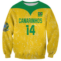 Custom Brasil Volleyball Sweatshirt Vai Canarinhos! - Wonder Print Shop