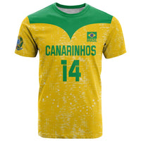 Custom Brasil Volleyball T Shirt Vai Canarinhos! - Wonder Print Shop