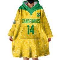 Custom Brasil Volleyball Wearable Blanket Hoodie Vai Canarinhos! - Wonder Print Shop