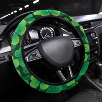 Irish American St Patrick's Day Steering Wheel Cover USA Eagle Leprechaun Hat Shamrock Pattern