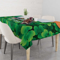 Irish American St Patrick's Day Tablecloth USA Eagle Leprechaun Hat Shamrock Pattern