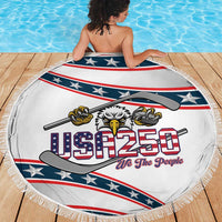 Hockey United States 250th Anniversary Beach Blanket USA Semiquincentennial We The People
