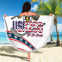 Hockey United States 250th Anniversary Beach Blanket USA Semiquincentennial We The People