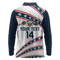 Custom Hockey United States 250th Anniversary Long Sleeve Polo Shirt USA Semiquincentennial We The People