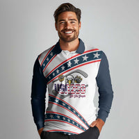 Custom Hockey United States 250th Anniversary Long Sleeve Polo Shirt USA Semiquincentennial We The People