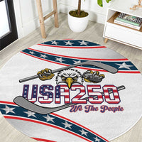 Hockey United States 250th Anniversary Round Carpet USA Semiquincentennial We The People