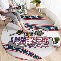 Hockey United States 250th Anniversary Round Carpet USA Semiquincentennial We The People