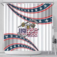 Hockey United States 250th Anniversary Shower Curtain USA Semiquincentennial We The People