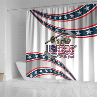 Hockey United States 250th Anniversary Shower Curtain USA Semiquincentennial We The People