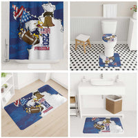 Football United States 250th Anniversary Bathroom Set USA Flag Eagle Liberty Bell